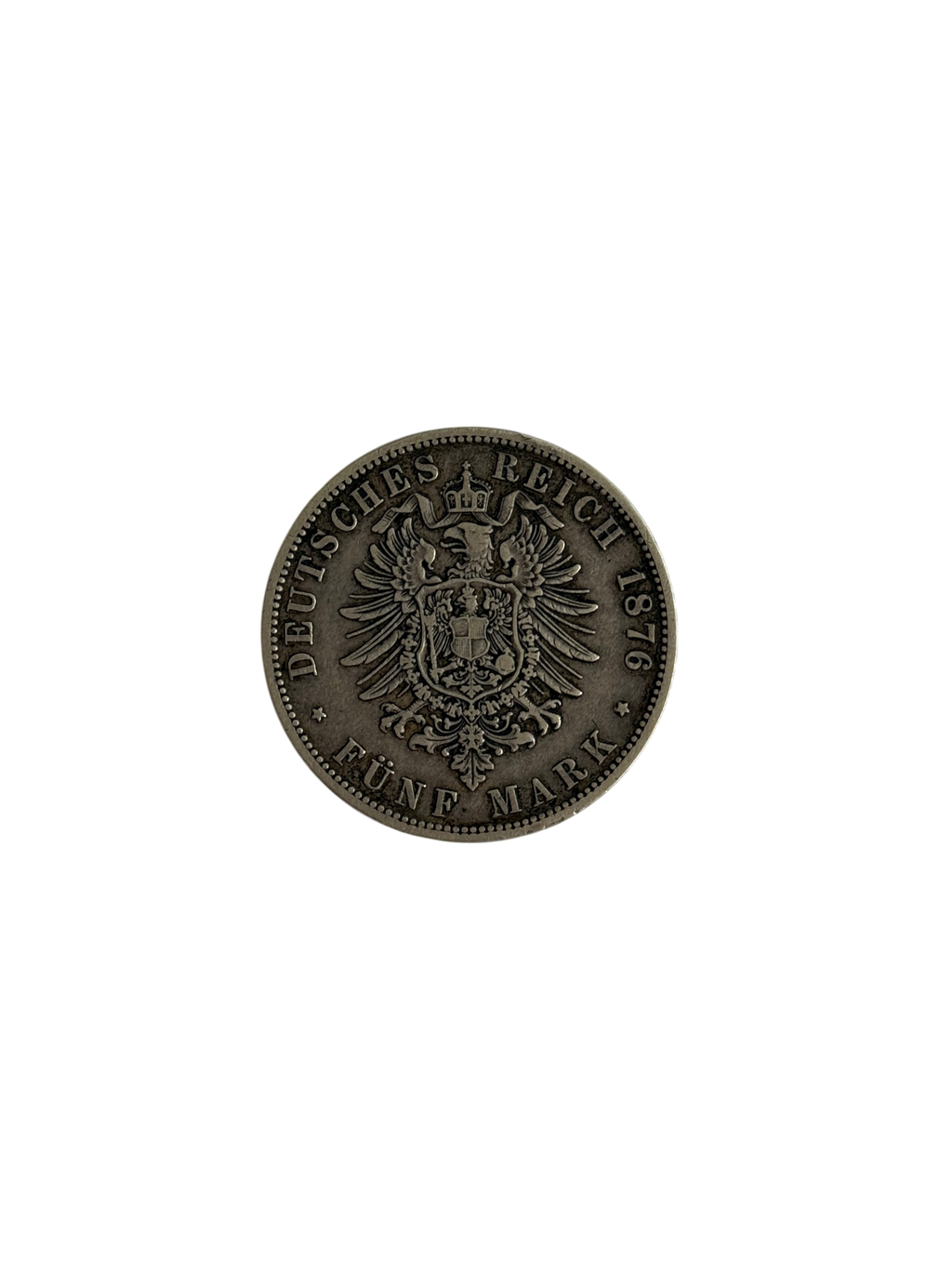5 Mark Kaiserreich Wilhelm I v. Preußen 1876 A (diff.-besteuert)